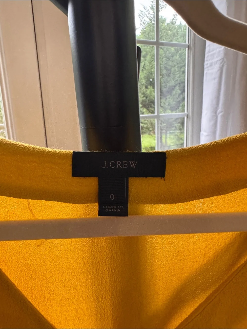 J. Crew Yellow Button-Front Peplum Blouse